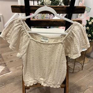 Freshman 1966 Cream Knit Short Sleeve - Size XL NWOT